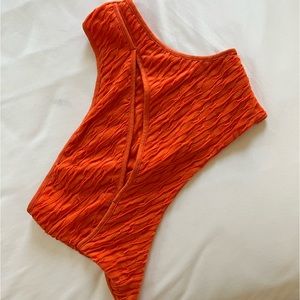 Bright orange crop top size medium!